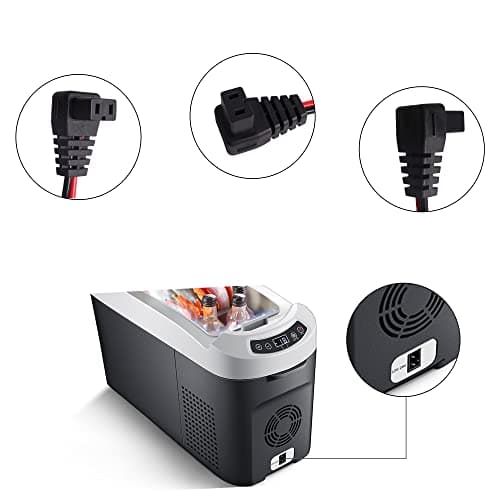 PNGKNYOCN 12V câble d'alimentation pour réfrigérateur de Voiture, 16awg borne o - Ring à la tête de réfrigérateur de Voiture Portable fusible 15A intégré pour réfrigérateur de Voiture Portable (3M)