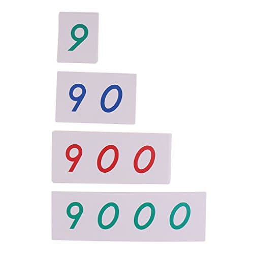 Générique Montessori Mathematics 1-9000 Nombre De Cartes Papier pour Le Calcul