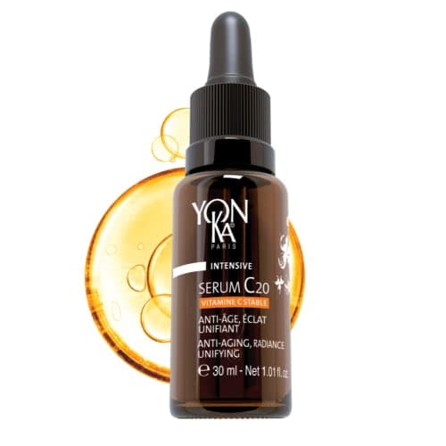 Serum C20 Vitamine C Yonka 30ml - Texture Huile - Anti-Âge, Éclat et Unifiant Illumine et Réduit les Tâches - 20% de Vitamine C Stable - 99,9% d'Ingrédients d'Origine Naturelle