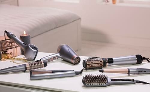 Remington Brosse Soufflante Rotative automatique [Soin kératine & huile d'amande] Keratin Protect (1000W, Céramique, Température variable, 3 accessoires: 2 brosses rondes 40 & 50mm + de Volume) AS8811