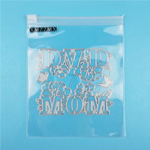 XMZZMX Matrices de découpe en métal pour la fête des pères et des mères pour la fabrication de cartes, le gaufrage sur papier, les pochettes de rangement, les cadres photo, les albums photo, le
