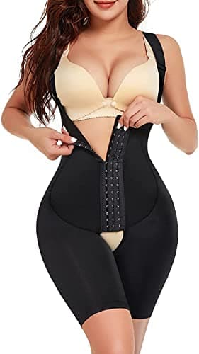 KUMAYES Body Gainant Femme Ventre Plat Invisible Corset Minceur Lingerie Sculptante Bodysuit cuisse minceur Shapewear (Noir, M)
