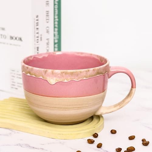 hengshukeji Grandes tasses à café en céramique de 700 ml, bols à soupe avec poignées, tasse à thé extra grande pour bureau et maison