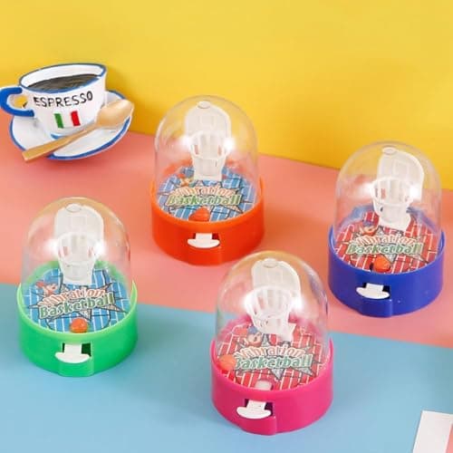 Fokroin 20 Pcs Mini Finger Basketball Jeu de tir Jeu de Basket-Bal, Jouets de Flipper de Doigt, Fête d'anniversaire pour Enfants Favorise Remplisseuses de Sacs Remplisseur de Bas de Noël