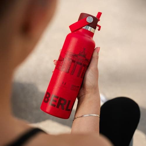 Super Sparrow Gourde Isotherme 500ml - Bouteille Isotherme avec Paille - sans BPA - Gourdes Enfant INOX Bouche Standard pour Sport, Voyages, L'école, Bureau, Maison