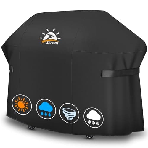 Zettum Housse de Barbecue 190 cm – 7109 Grande Housse de Barbecue Exterieur pour Barbecue Weber Summit 600 Series – Bâche de Protection imperméable – Housse pour Monument, Brinkmann Dyna-glo Nexgrill