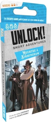 Lot 3 Unlock Short Adventures, Version française Red Mask + Meurtre à Birmingham + Le Chat De M. Schrödinger + 1 Décapsuleur Blumie (Meurtre + Chat + Mask)