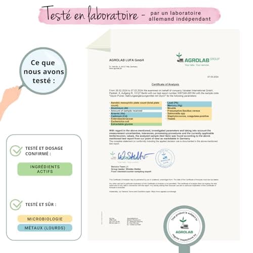 Glycine Poudre Vegavero® | 1000g (1kg) | 100% Pure, Sans Additifs et Vegan | Analysé en Laboratoire | Synthèse du Collagène & Aide au Sommeil | Avec Cuillère à Mesurer