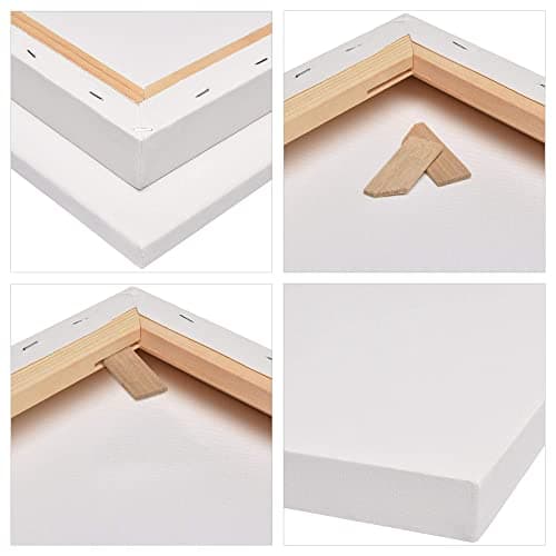 Artina Set de 5 Canvas Toile Peinture 60x80 cm – Tableau Peinture Châssis Entoilés en Bois FSC© – Tableau Toile a Peindre Blanche 100% Coton 280g/m2 – Toiles à Peindre Stable Toile Blanche Akademie