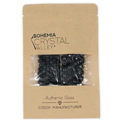 275 pcs Set of Fire Polished Faceted Czech Glass Beads One Color - 3mm, 4mm, 6mm, 8mm (Jet Black 23980)