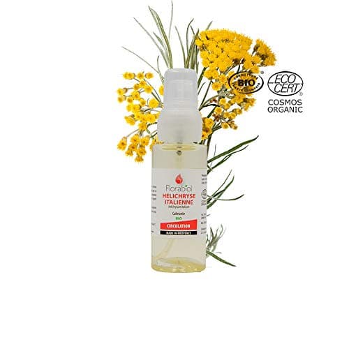 Florabiol - Huile Végétale d'Hélichryse Italienne Bio - 50 ml - Macérât d'Immortelle - Jambes Légères - Rougeurs Cutanées - Apaisant - 100% Pure Et Naturelle - Fabrication Française