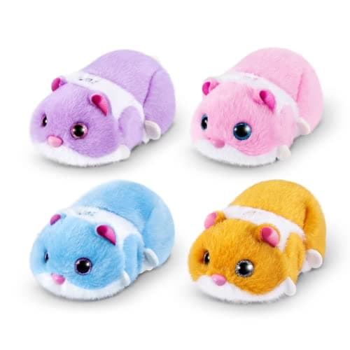 Pets Alive Hamster Mania by ZURU, Pink Hamster, Pet Nurture, Peluche, Real Alive, 20+ Sons interactifs, Animal électronique, (Rose)