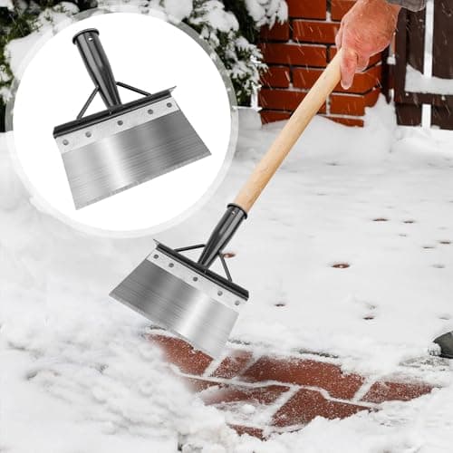 Pelle de Nettoyage de Jardin Multifonction, Multifonctionnelle Outil de Désherbage, Pelle Jardinage, Pelleter la Neige, Pelle à Gace Plate en Acier de Désherbage, Outil de DéSherbage Agricole