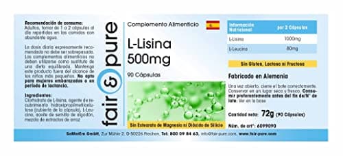 Fair & Pure® - L-lysine 500mg - végan - 90 gélules
