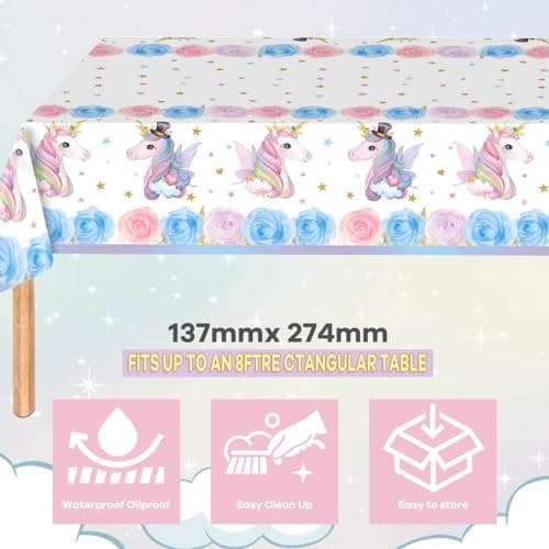 LAISLLA Assiettes Anniversaire Licorne, Anniversaire Licorne Decoration Fille, Deco Licorne Ballon, Licorne Vaisselle Anniversaire pour Enfants Party Fête Mariages Baby Shower Noël, 16 Invités