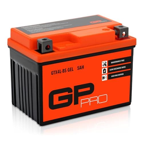 GP-PRO GTX4L-BS 12V 5Ah GEL Batterie de démarrage (semblable à YTX5L-BS / YTX4L-BS) (Sans entretien / Scellé) Scooter Accumulateur