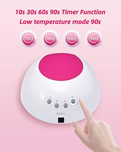 SUNUV Lampe de séchage pour ongles pour salon, compatible avec tous les gels, sèche-ongles automatique portable professionnel, 33 LED, 4 réglages de minuterie : 10/30/60/90 secondes