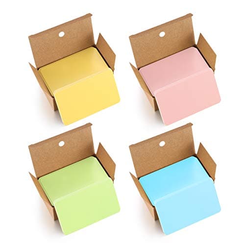 400 Pièces Carte Couleur, Flash Cards, Note Carte-Rose/Vert/Jaune/Bleu