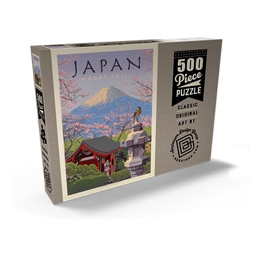 MyPuzzle Japon : Le Mont Fuji, Affiche Vintage - Premium 500 Pièces Puzzle - Collection spéciale MyPuzzle de Anderson Design Group