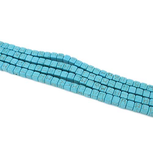 Lot de 50 perles turquoise semi-précieuses 8 mm - 1 fil de pierres précieuses bleues - G248