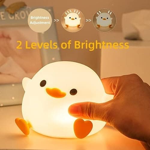 Auezona Veilleuse Enfant Kawaii Veilleuse Bébé Rechargeable par USB Avec Minuterie Veilleuse Réglable Avec Minuterie Cadeau D'Anniversaire Et De Noël Pour Enfants Bébés, Silicone