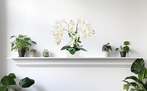 PASCH® Orchidée artificielle XXL grande (56 cm) dans un pot en céramique brillante | Orchidées artificielles comme de vraies | Orchidées artificielles en pot | Fleurs artificielles en pot | Fleurs