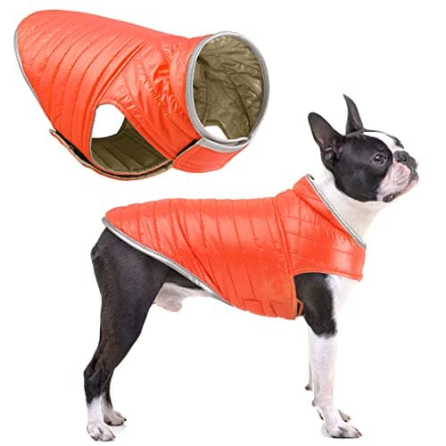 Oslueidy Manteau de Chien réversible, Veste de Chien d'hiver Chaud Gilet de Chiot étanche Vêtements pour Animaux de Compagnie pour Animaux de Compagnie pour Petits Chiens de Grande Taille Moyenne