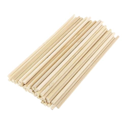 Lot de 30 grands bâtonnets ronds en bois de 8 mm x 30 cm, pour le bricolage, bâtonnets ronds en bois de bambou et bâtonnets en bambou, bâtonnets ronds en bois faits à la main
