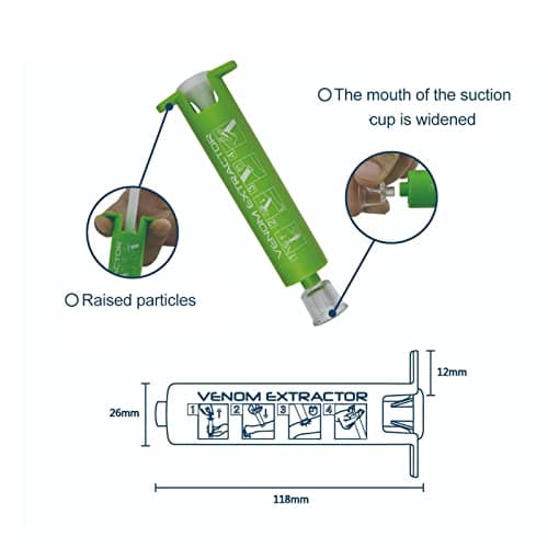 Kit de Bite Sucker,Bug Bite Healer Extracteur de Venin Sous Vide,Soulagement des Démangeaisons pour les Piqûres D'abeilles,Outil Outil de sécurité de Premier Secours de Morsure Sous Vide à Pression
