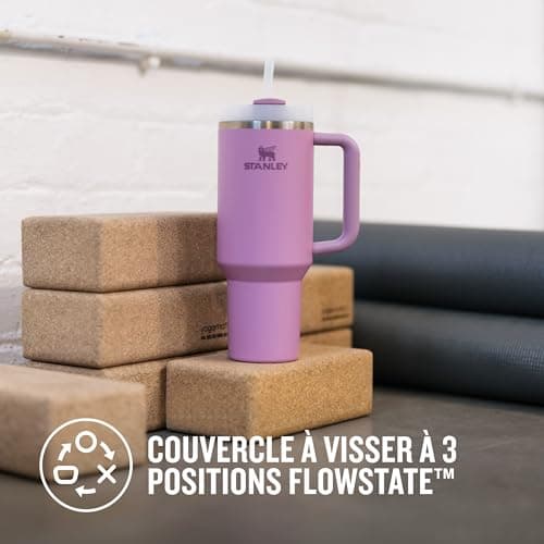 Stanley Quencher H2.0 FlowState Mug Isotherme avec Paille 1.2L - Froid Pendant 11 Heures - Glacé Pendant 48 Heures - Thermos Lavable au Lave-Vaisselle - Gourde Isotherme Sans BPA - Lilac