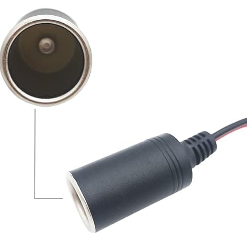 CTRICALVER 12V /24VAdaptateur Allume Cigare, avec env 25cm 16AWG Cigarette Splitter Plug Rallonge et Batterie Pinces Alligator (1pcs)