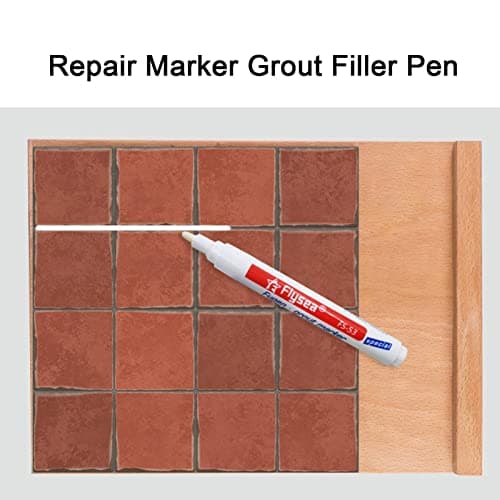 Gusengo Stylo À Joint Carralage Blanc/Beige, Peinture pour Carrelage Salle Bain, Kit Reparation Carrelage, Stylo À Coulis Carreaux pour Salle Bain, Cuisine, Porche, Terrasse