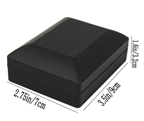 iSuperb LED Collier Bijoux Boîte Proposition Bague de fiançailles Étui organisateur de cadeaux Pour l'engagement/mariage 9x7x3.2cm (B)