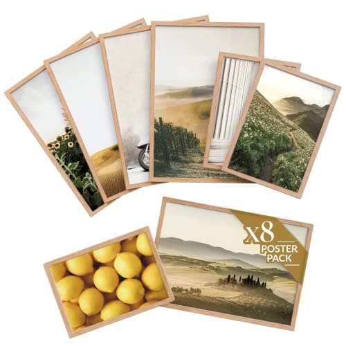 Heimlich® Tableau Décoration Murale - SANS Cadres Tableau Décoration Murale | 5 x DIN A3 & 3 x DIN A4-30x42 & 21x30 | » Décoration d'automne «