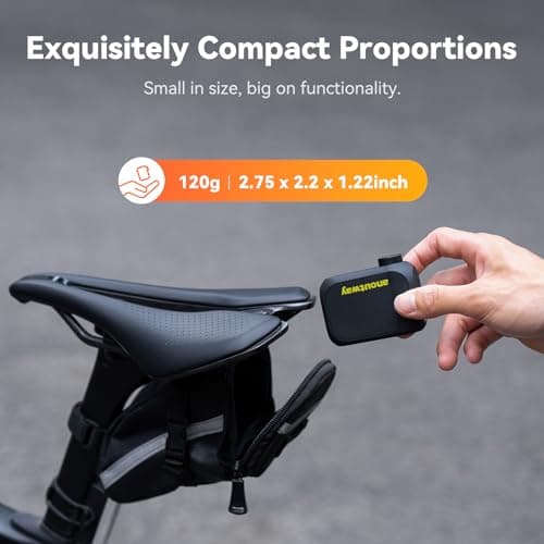 anoutway Mini Pompe à vélo, Pompe à vélo avec manomètre numérique, Pompe à air électrique pour vélo, arrêt Automatique pour VTT, vélo de Route AT1 Pro