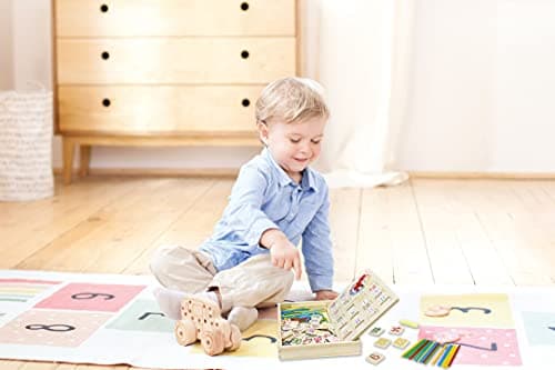 Lexibook, Bio Toys, L'École des Maths, Boîte à activités en Bois FSC pour Apprendre à Compter, Jouet éducatif d'éveil 1er âge, Jeu pour Enfant, EDU200