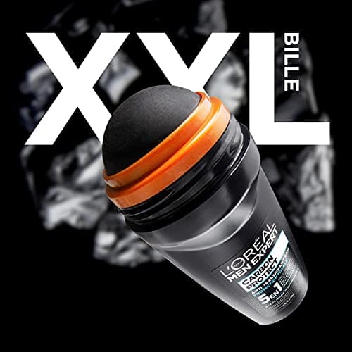 L’Oréal Paris Men Expert - Carbon Protect Ice Fresh - Déodorant Bille Spray Homme Anti-Traces - 50 ml - Lot de 6
