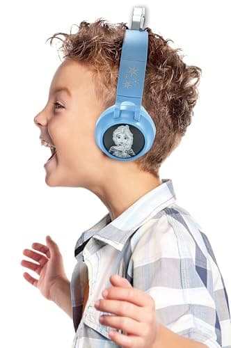 Lexibook, La Reine des Neiges, Casque 2-en-1 sans Fil et Filaire avec Tiare, Son de Haute qualité limité à 85 DB, Effets Lumineux, Pliable, Ajustable, Rechargeable, HPBT015FZ