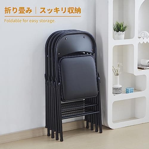 BOOSDEN Lot de 2 Chaises Pliantes, Chaise Pliante Confortable, Chaise Pliante Salle a Manger,Chaise pliante rembourrée, Chaises Pliantes pour Cuisine, Bureau, extérieur, Jardin, Charge maximale 136 kg