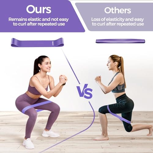 Élastique Musculation[Lot de 5], Bande Elastique Musculation avec 5 Niveaux de Force, Elastique Sport pour Fitness Pilates Yoga -Bande de Resistance Musculation avec Sac de Rangement