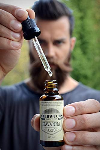 Huile de barbe HAVANNA à l'huile d'argan (30 ml) pour une barbe douce au parfum des Caraïbes, 100% naturelle et végétalienne de Wildwuchs Bartpflege - Cadeau pour hommes barbus