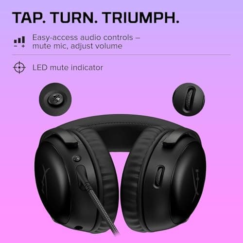 HyperX Cloud III – Casque de Gaming Filaire, PC, PS5, Xbox Series X|S, DTS, Mousse à mémoire de Forme, Microphone au Son cristallin de 10 mm, avec Suppression du Bruit, USB-C, USB-A, 3.5mm – Noir