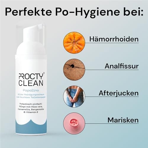 ProctyClean® PopoLino Mousse nettoyante douce avec aloe vera, hamamélis, bergamote et vitamine E