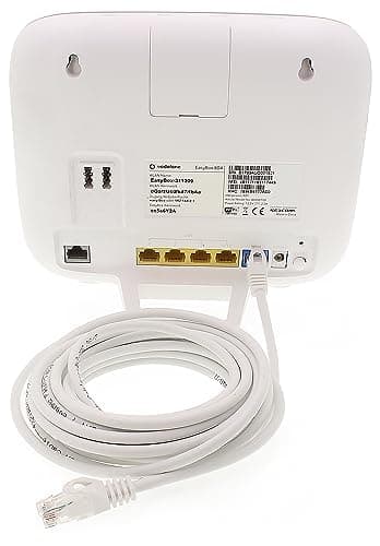 1aTTack.de - 5 câbles réseau Cat7 de 1,5 m, câbles de raccordement Ethernet Cat.7, Lan et Cat 7 pour une vitesse Internet maximale et connecte tous les appareils avec des fiches RJ 45 blanches