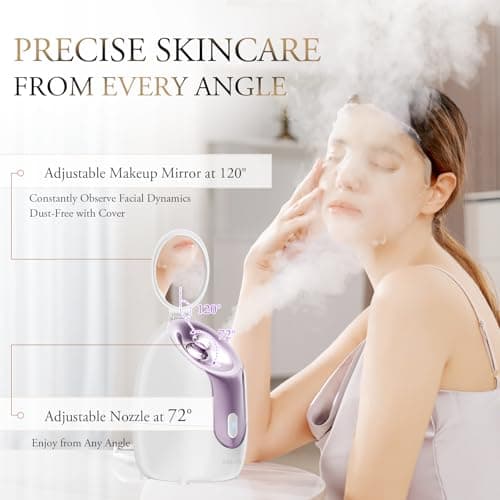 ANLAN Vapeur Visage Sauna Facial Nettoyage, Vaporisateur Visage, Sion de Peau, Nettoyer Profondément, Éliminer les Points Noirs, Effet Instantané & Efficacement