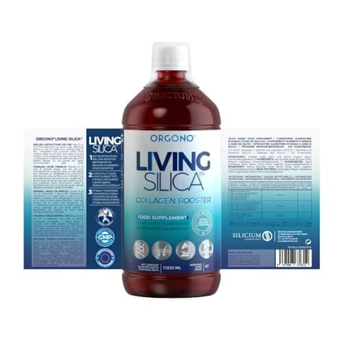 Orgono Living Silica Collagen Booster. Complément de Silicium Liquide pour Stimuler la Production de Collagène Natif. Complément Alimentaire Collagène pour Os et Articulations. 1 000 ml