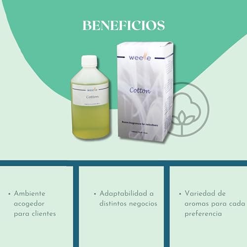 Parfum Cotton pour diffuseurs de fragrance professionnels pour le commerce et la maison Weele 500 ml