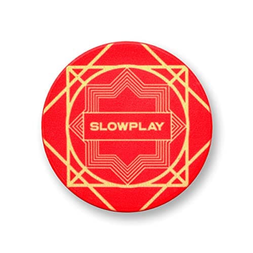 SLOWPLAY Jetons de Poker en céramique Nash en Vrac, jetons de Poker en céramique de qualité Casino de 10 grammes pour Texas Hold'em, jetons Professionnels de 39 mm, Paquet de 50(Rouge)