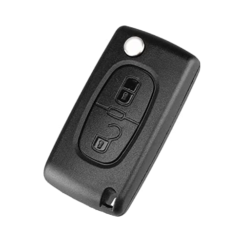 HooRLZ Coque Clé C-itroën C3, Compatible pour C-itroën C2 C3 Picasso C4 C6 C8, Peugeot 207 307 308 407 3008 5008, Boitier Clé C3, TéLéCommande C3, Clef 207 Peugeot - 2 Boutons, CE0523