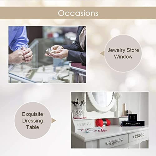 Salmue Boîte-cadeau de bijoux avec lumière LED, collier Bracelet bagues pendentif étui de rangement pour proposition de mariage fiançailles Saint-Valentin faveurs anniversaires breloques (Bague), 1, 1